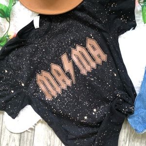 NEW Bleached MAMA Tee Shirt top Spring S-5X